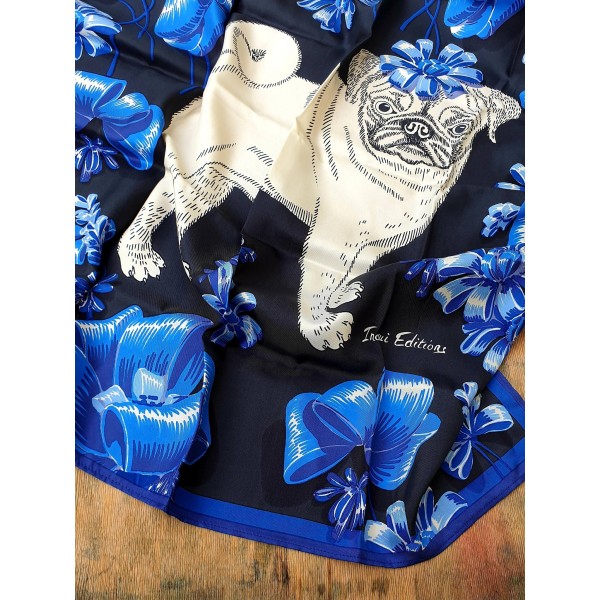 Inoui Editions šilko skara TOUTOU BLUE